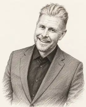 Pencil portrait of Arvid Madland Lyngnes
